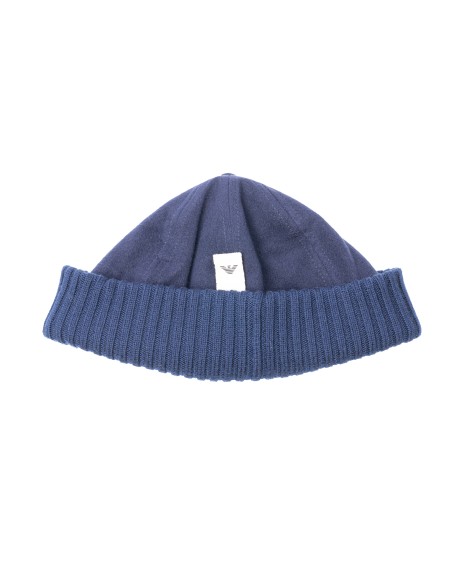 Shop EMPORIO ARMANI  Cappello: Emporio Armani berretto in panno con risvolto in maglia.
Panno.
Risvolto in maglia a coste.
Etichetta logata.
Composizione: 100% Poliestere.
Fabbricato in Cina.. 627396 3F566-00035